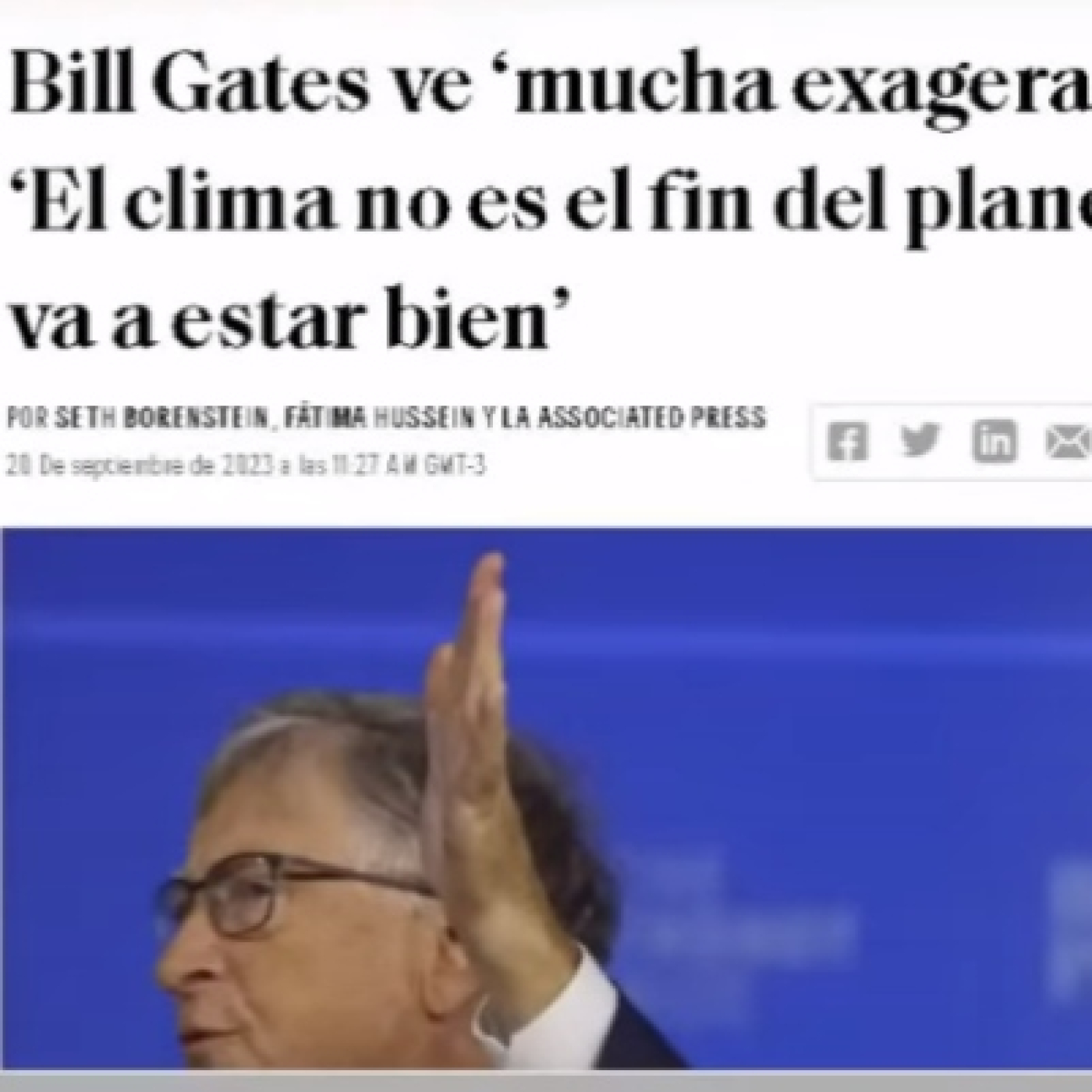 Bill Gates Dice Ahora Que El Cambio Climatico Es Un Pufo Colin