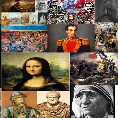 collage de imágenes de historia mundial