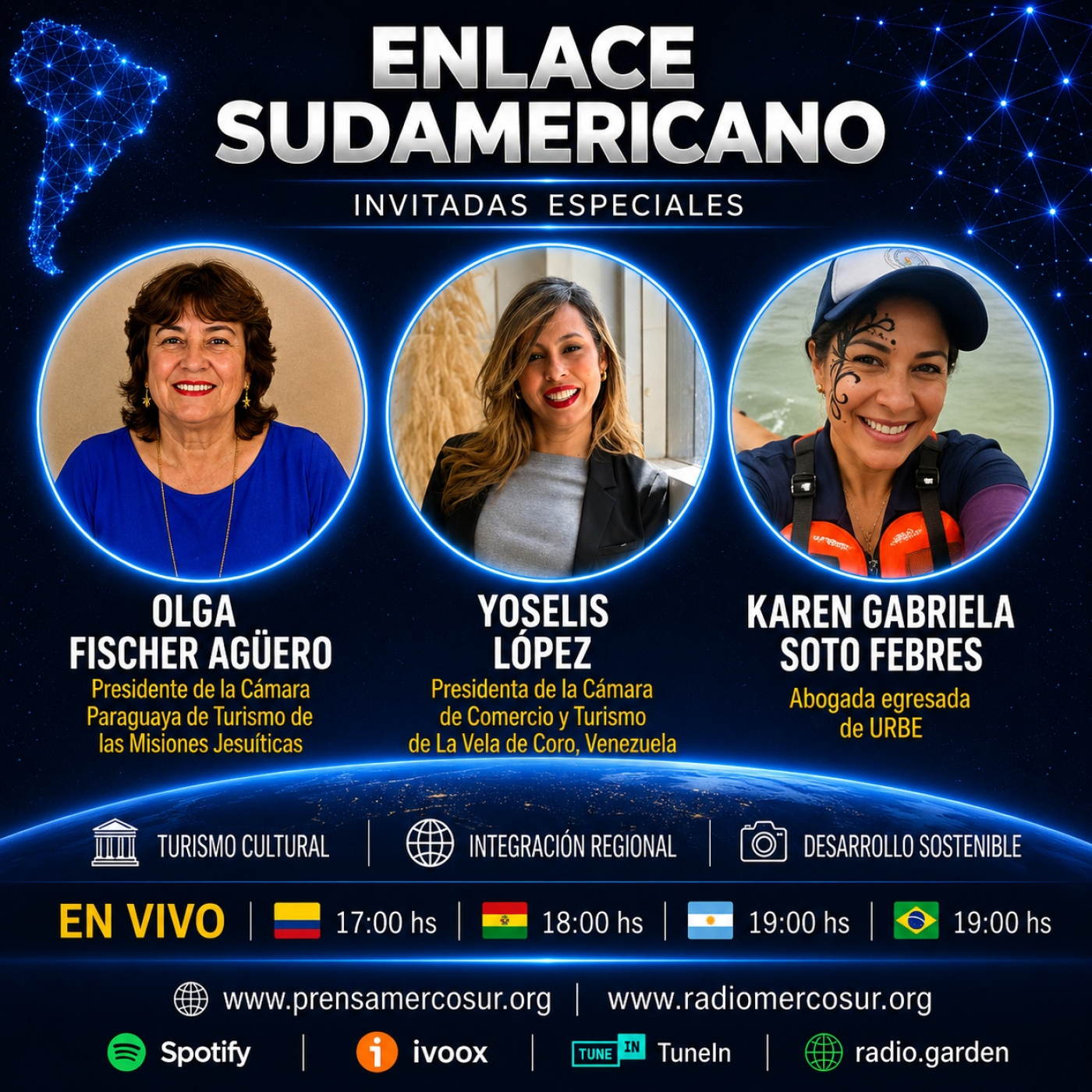 Olga Fischer Agüero, Yoselis López y Karen Gabriela Soto Febres, turismo, liderazgo empresarial y desarrollo regional