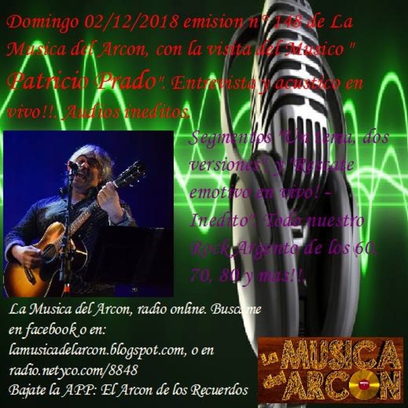 El Arcón del Rock Argento - Emisión n° 148 con la visita de Patricio Prado episode artwork