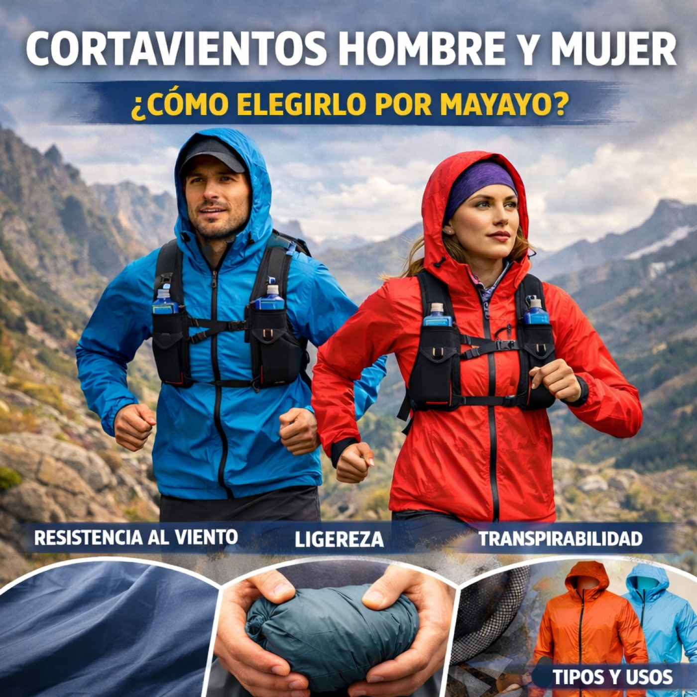 CORTAVIENTOS HOMBRE Y MUJER: COMO ELEGIR EL TUYO Y TOP3 POR MAYAYO.