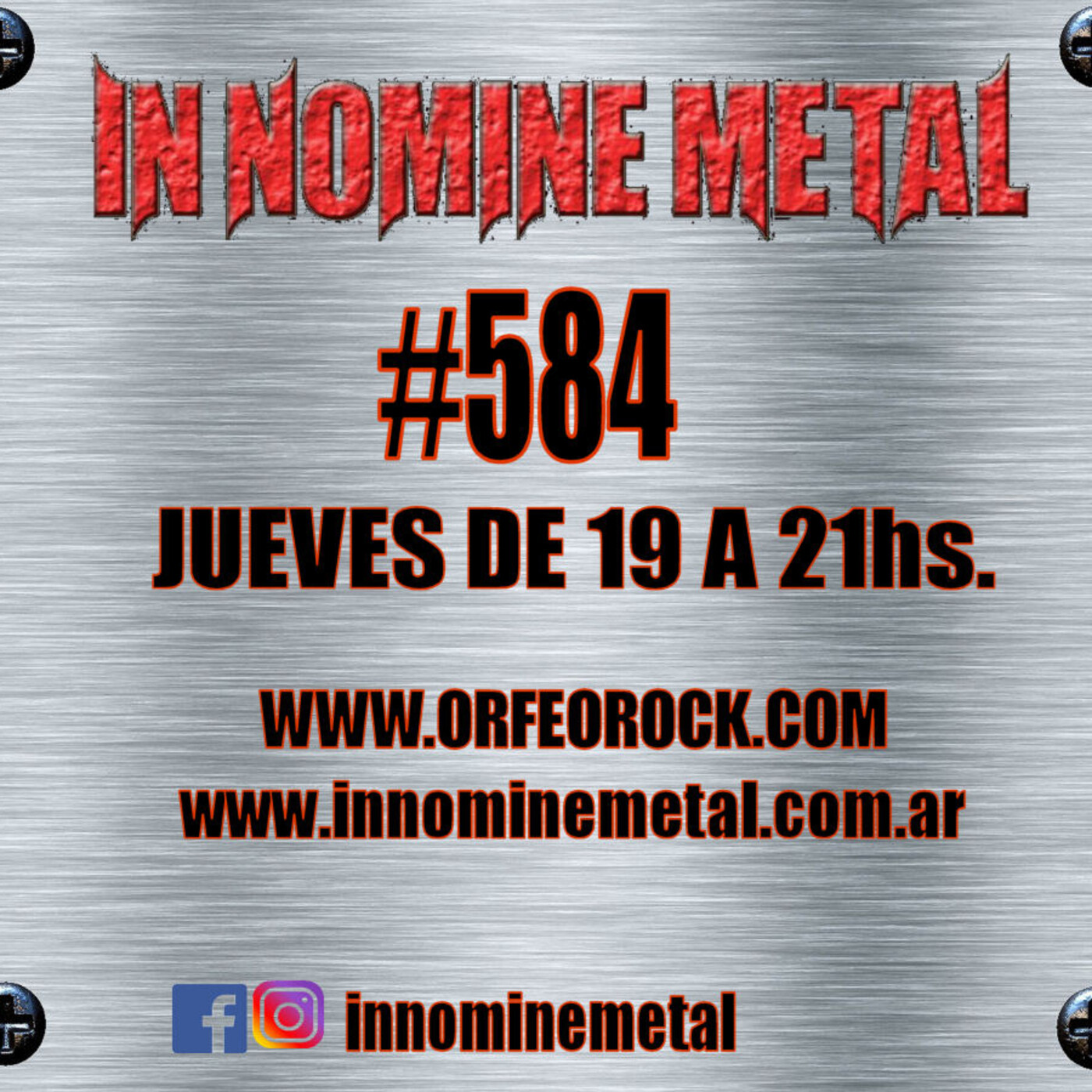 In Nomine Metal 584 - Jueves 15-07-2021 episode artwork