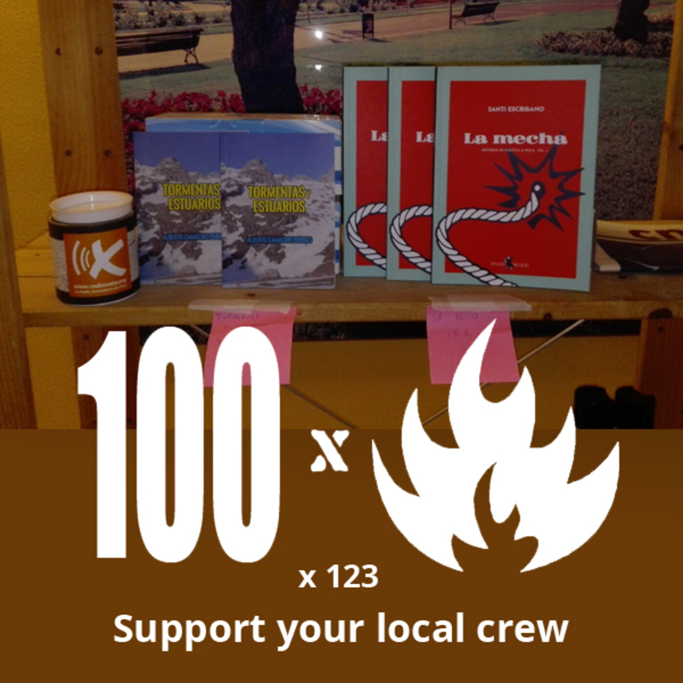 100Fuegos x 123: support your local crew episode artwork