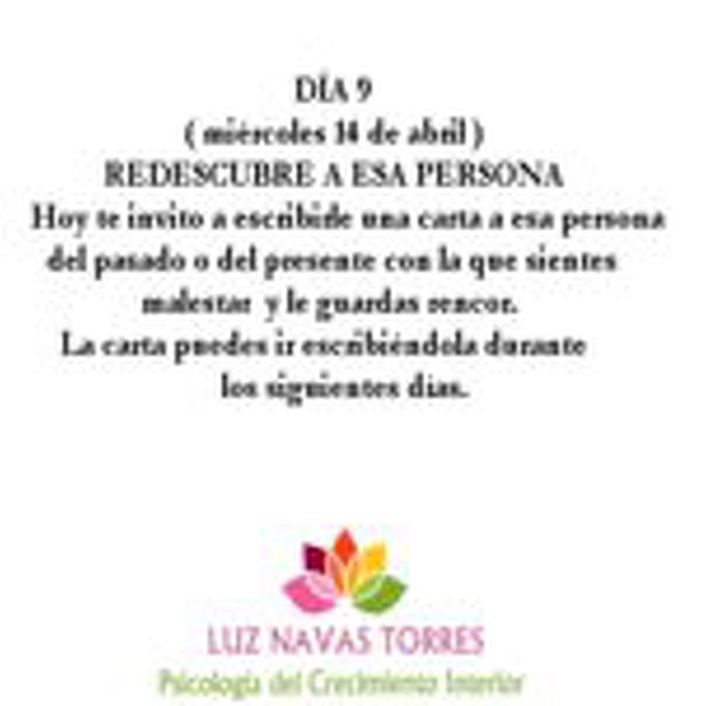 Dia 9 Practicando el Arte de Soltar ( Plan 21 días )