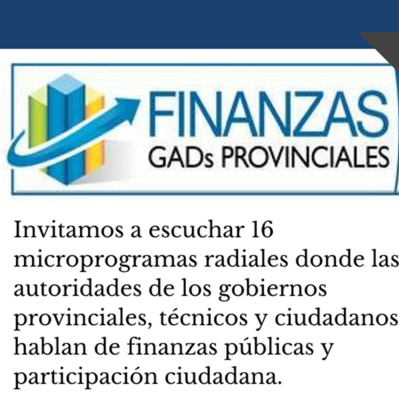 “Finanzas Públicas GADS Provinciales”