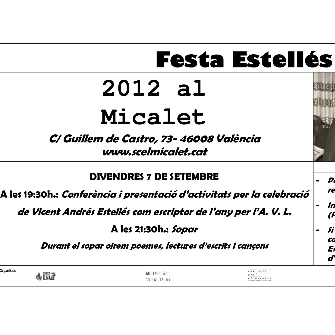 Sopar Estellés. València 2012