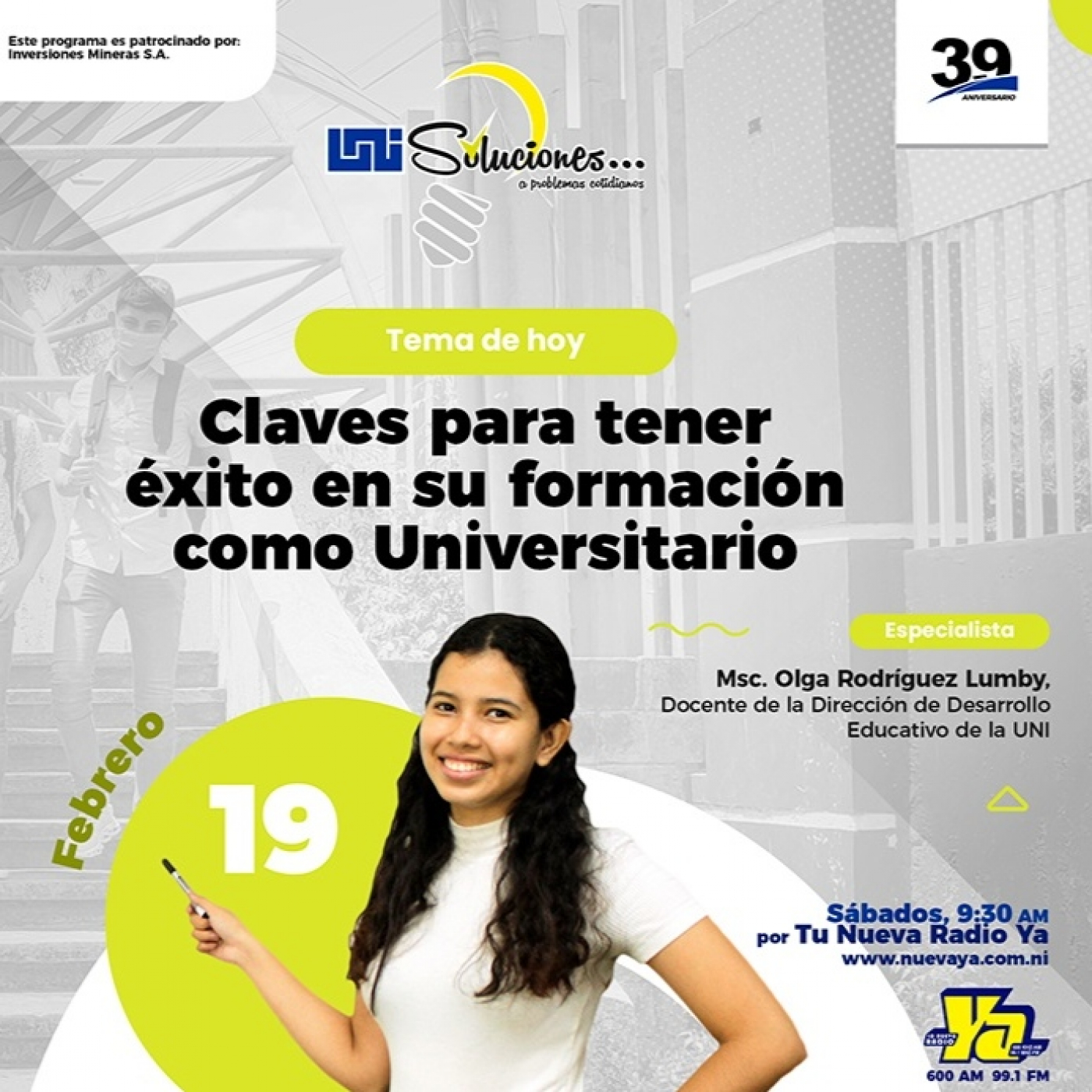 UNI Soluciones #416 - 19 de febrero 2022 - Recomendaciones para tener éxito en la U episode artwork