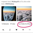 #Radiogeek - Samsung India promociona el Galaxy A9 en Twitter con un iPhone