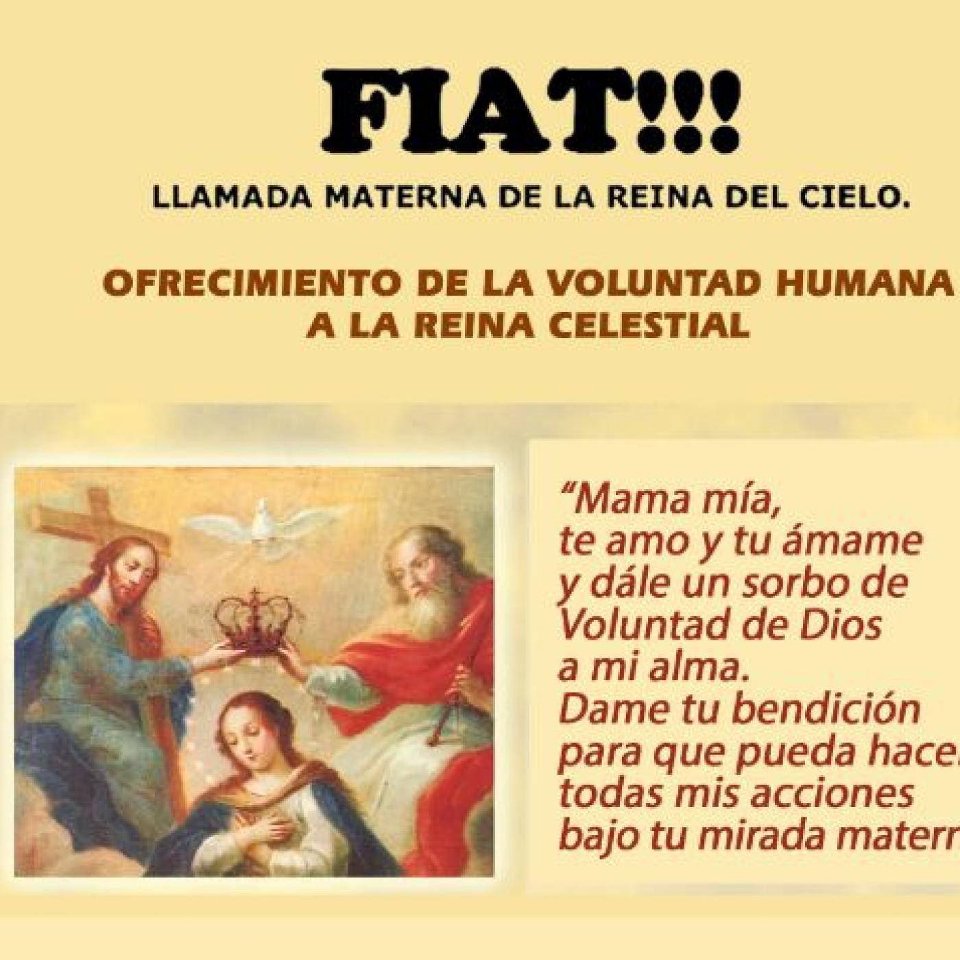 DIVINA VOLUNTAD CONSAGRACION A LA REINA DEL CIELO