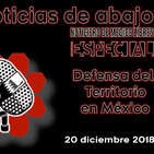 Noticias de abajo 20 diciembre 2018 Defensa del territorio