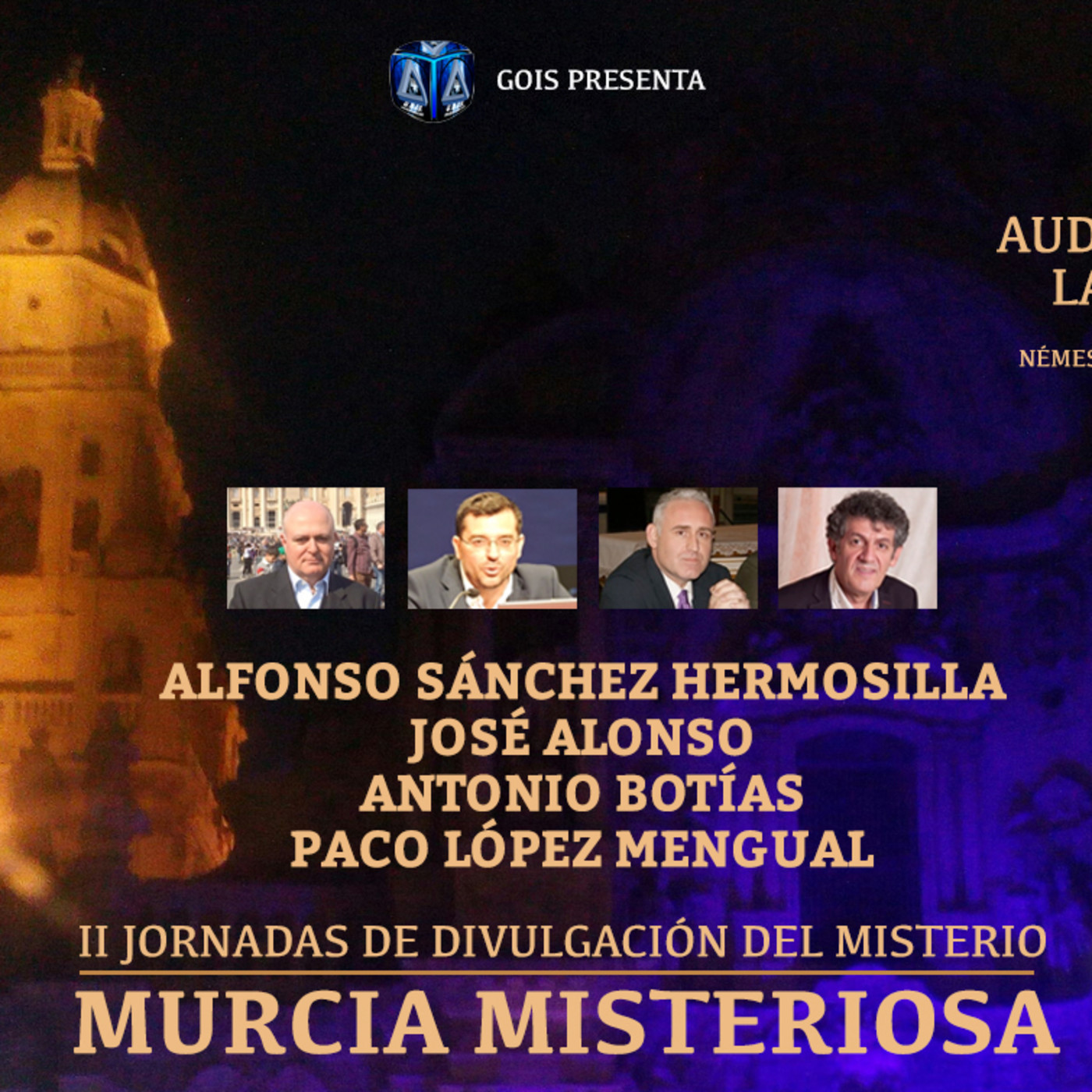 “II JORNADAS MURCIA MISTERIOSA”*ANTONIO BOTÍAS*DOCTOR JOSÉ ALONSO (12p-5t)