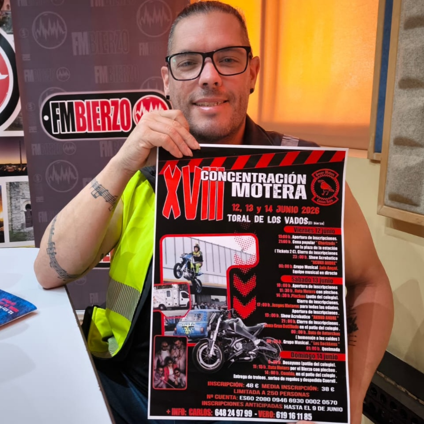 Julio Casado es un miembro de Cuervos Rojos que organizan la XVIII Concentración Motera en Toral de los Vados