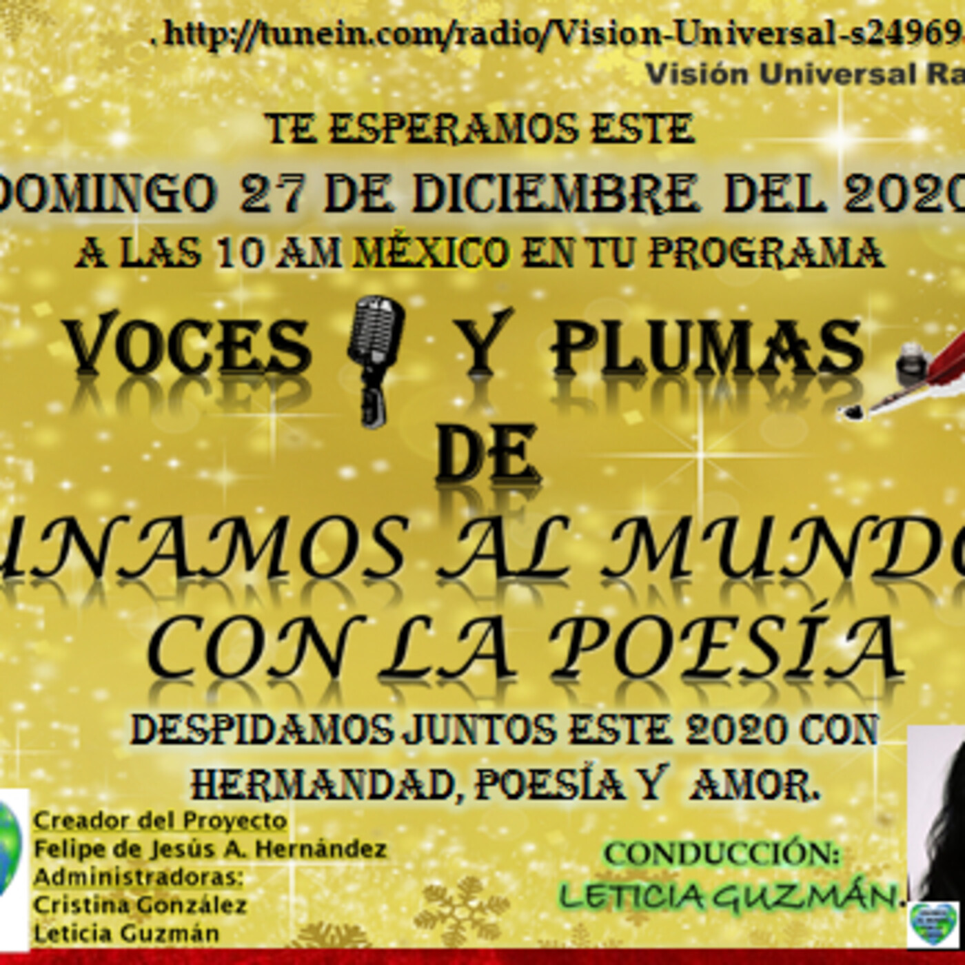 VOCES Y  PLUMAS DE  UNAMOS AL MUNDO CON LA POESIA