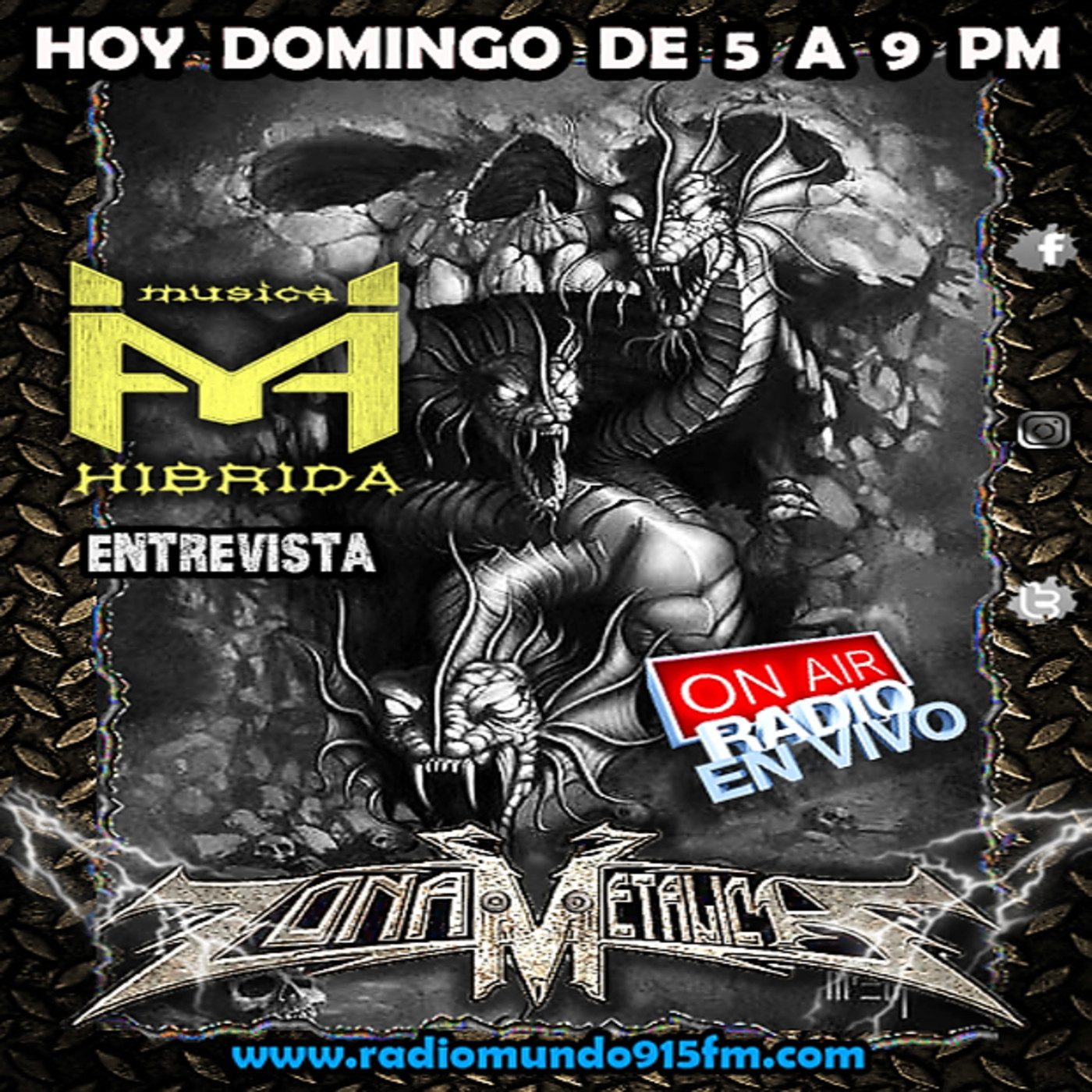 ZONA METÁLICA ENTREVISTA A MÚSICA HÍBRIDA 8-marzo-2020 episode artwork