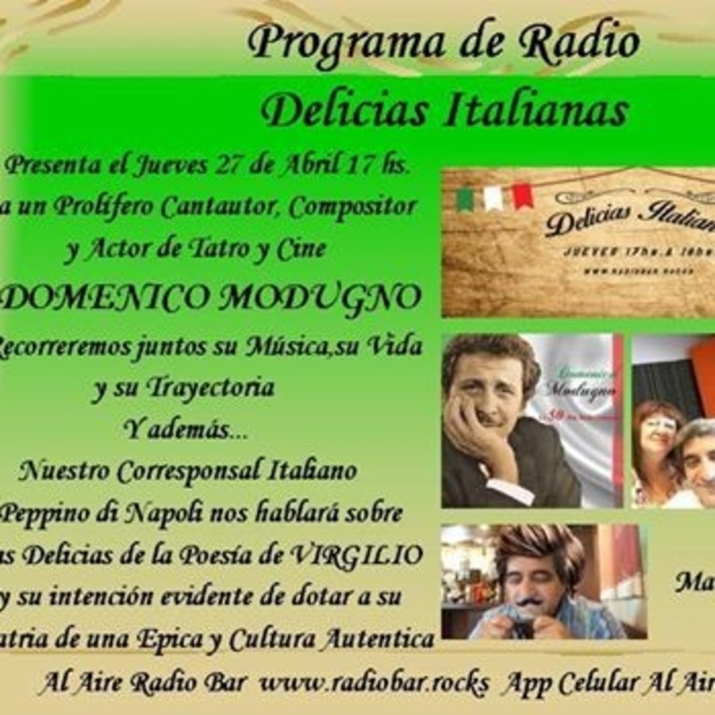 Programa de Radio Delicias Italianas 27/4/17 - Domenico Modugno episode artwork