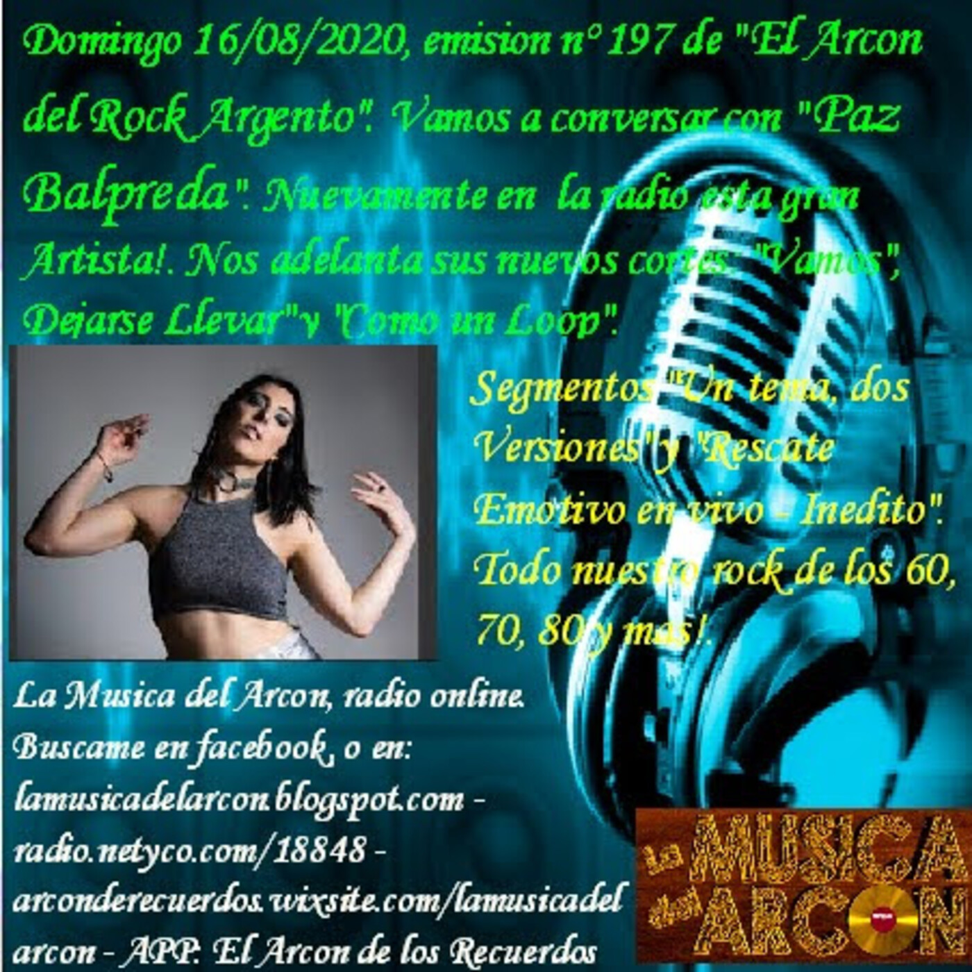 El Arcón del Rock Argento - Emisión nº 197 - 16/08/2020 Entrevista a Paz Balpreda y Guillermo Hamie episode artwork