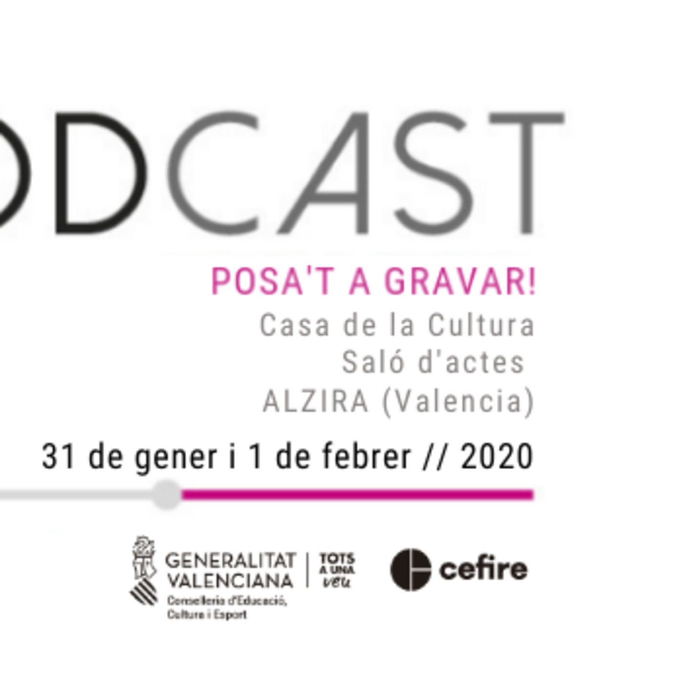 JPODCAST. Posa\'t a gravar // Alzira - 30 gener