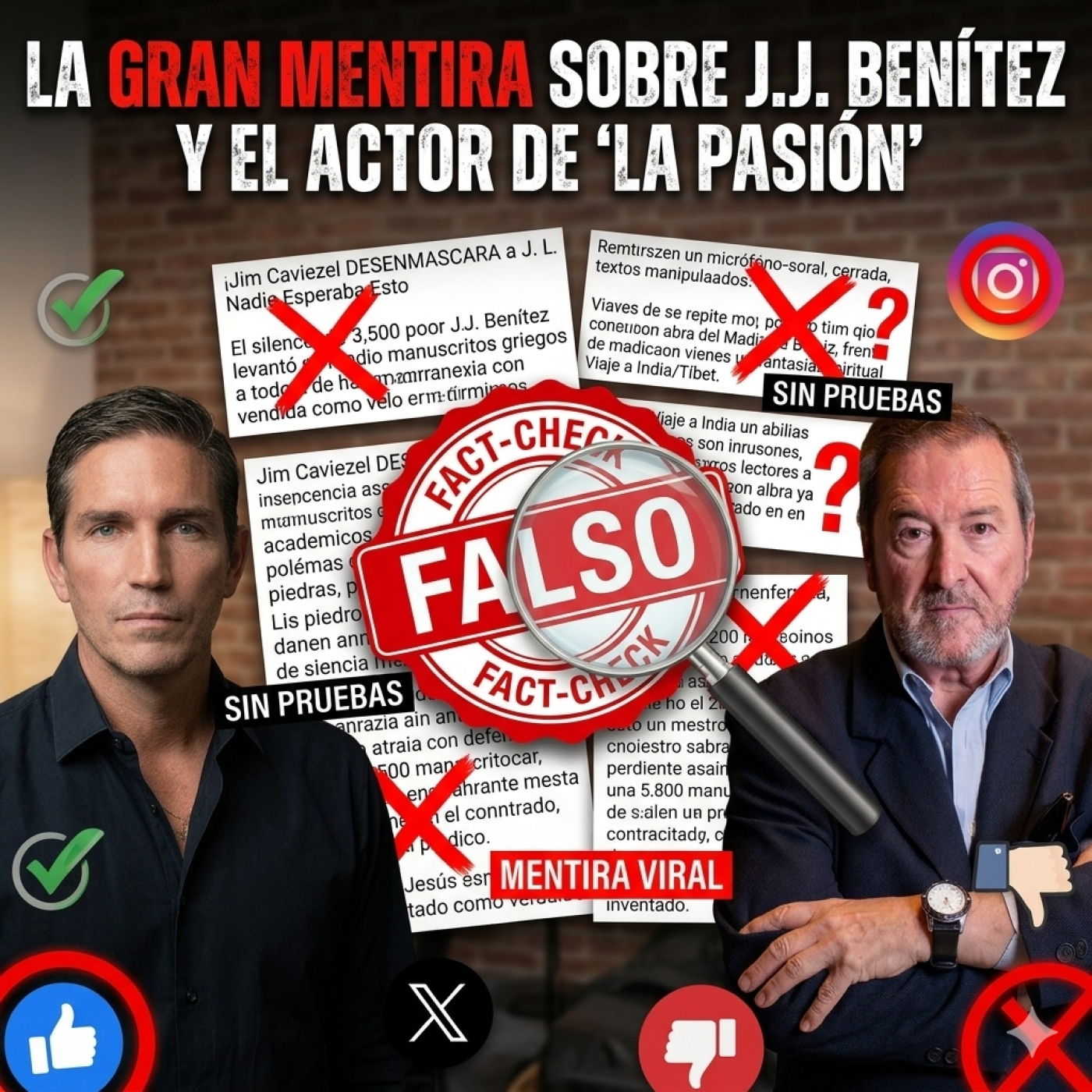 La gran mentira sobre J.J. Benítez y el actor de "La Pasión"