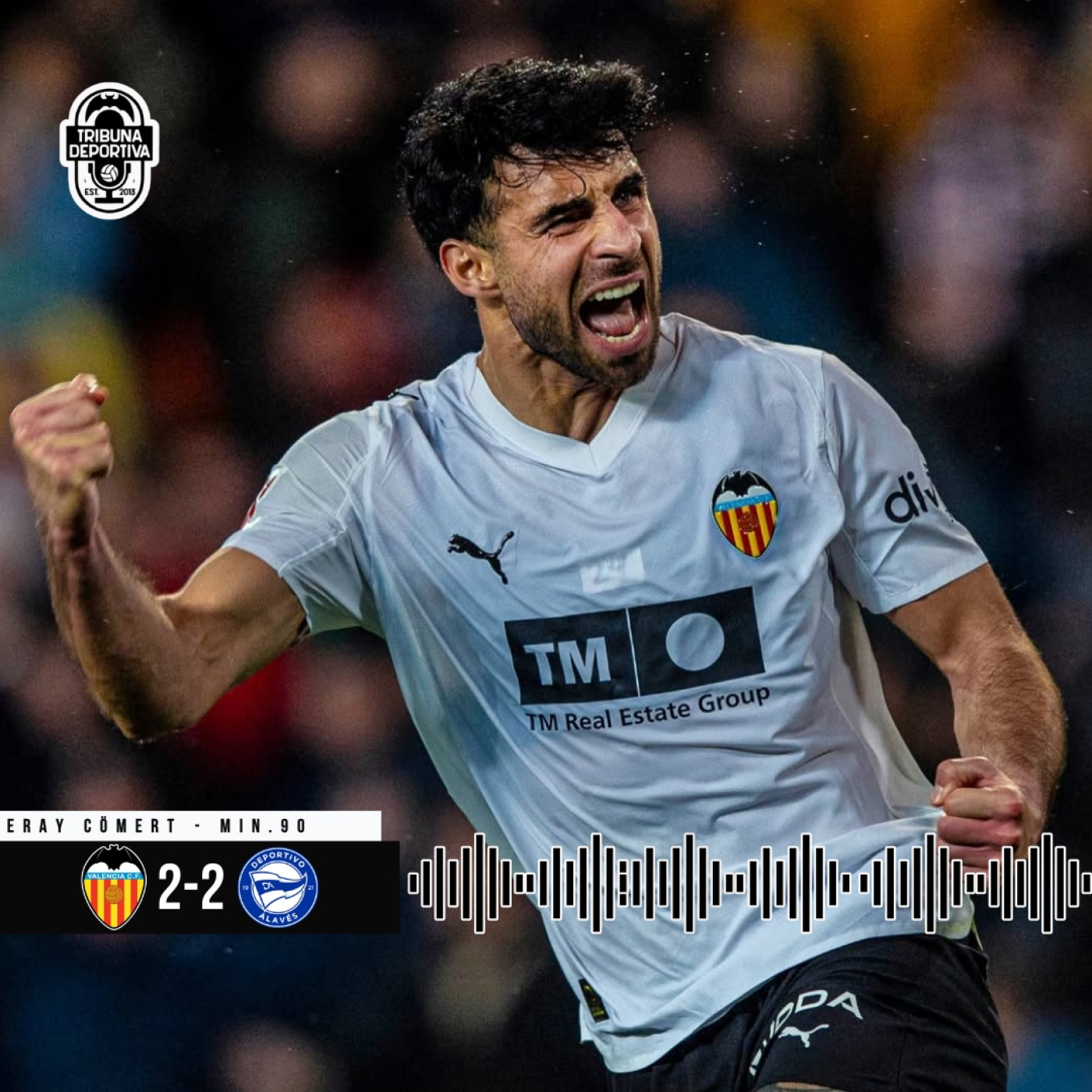 GOL | Eray Cömert Valencia CF 2 - 2 Deportivo Alavés J27