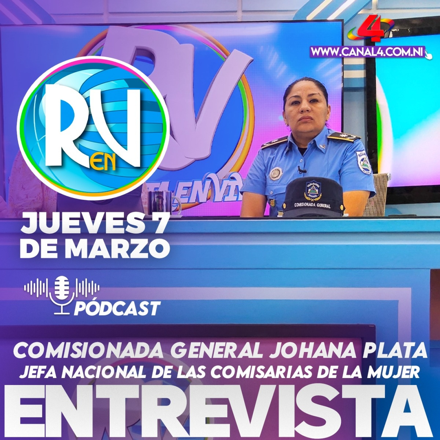 Comisionada General Johana Plata en la Revista En Vivo – 7 de marzo del 2024 episode artwork