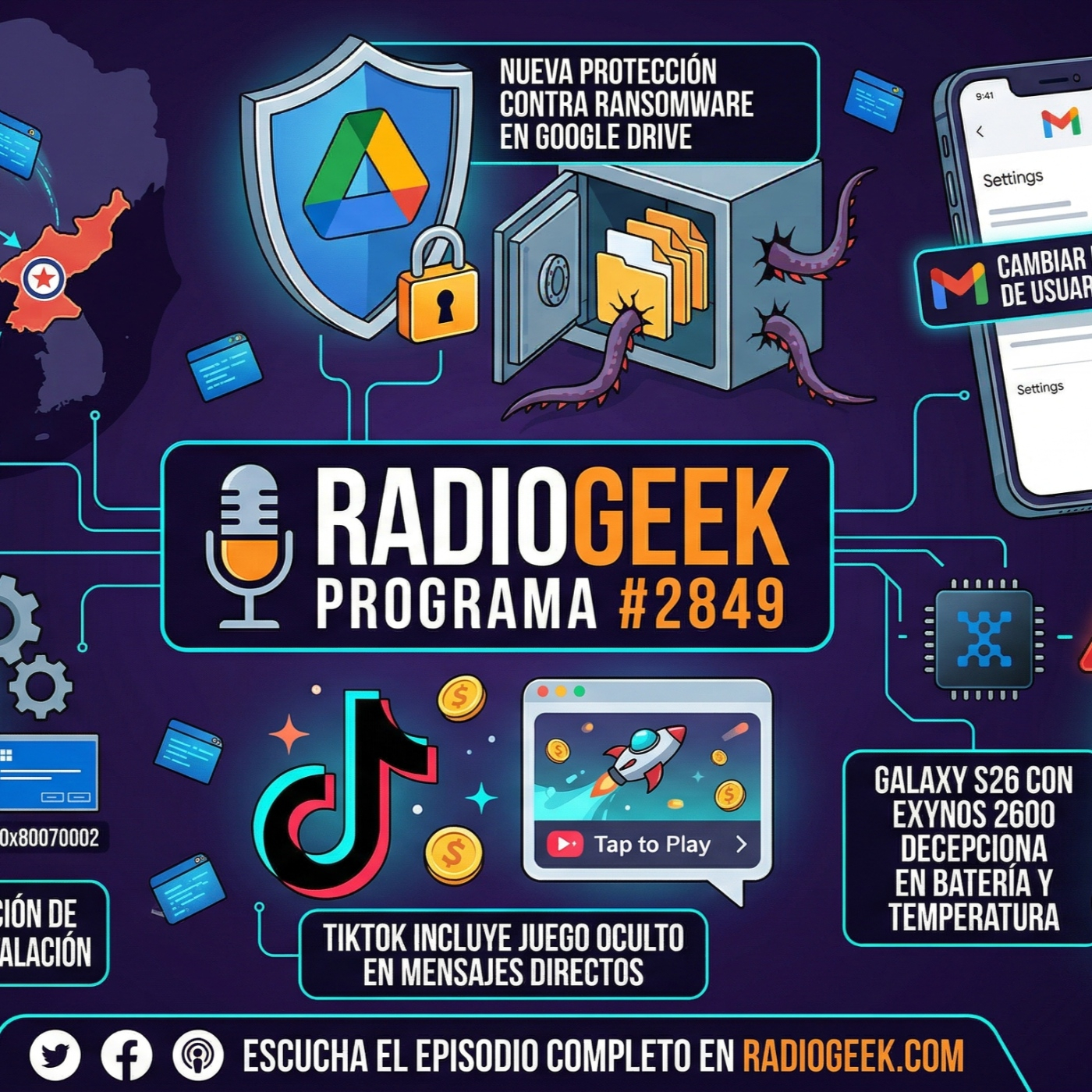 Radiogeek 2849 - Hoy les hablo de la protección de ransomware de Google Drive