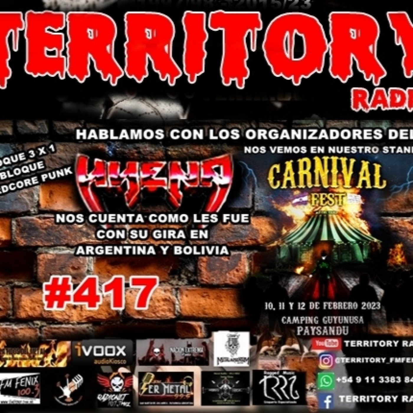TERRITORY RADIO #417 (25-01-2023) CARNIVAL FEST. - HYENA episode artwork