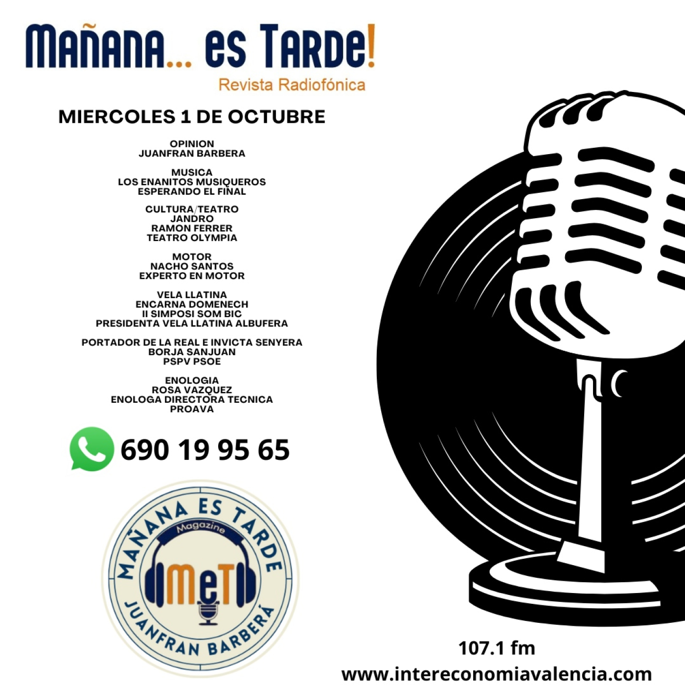 MAÑANA ES TARDE!!! MET 1 DE OCTUBRE DE 2025 JANDRO, NACHO SANTOS Y EL MOTOR, VELA LATINA, PORTADOR SEÑERA Y ROSA VÁZQUEZ episode artwork