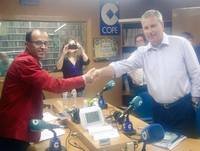 Debate en COPE de Villanueva de la Serena entre Miguel Angel Gallardo y Manuel Lozano candidatos en Villanueva