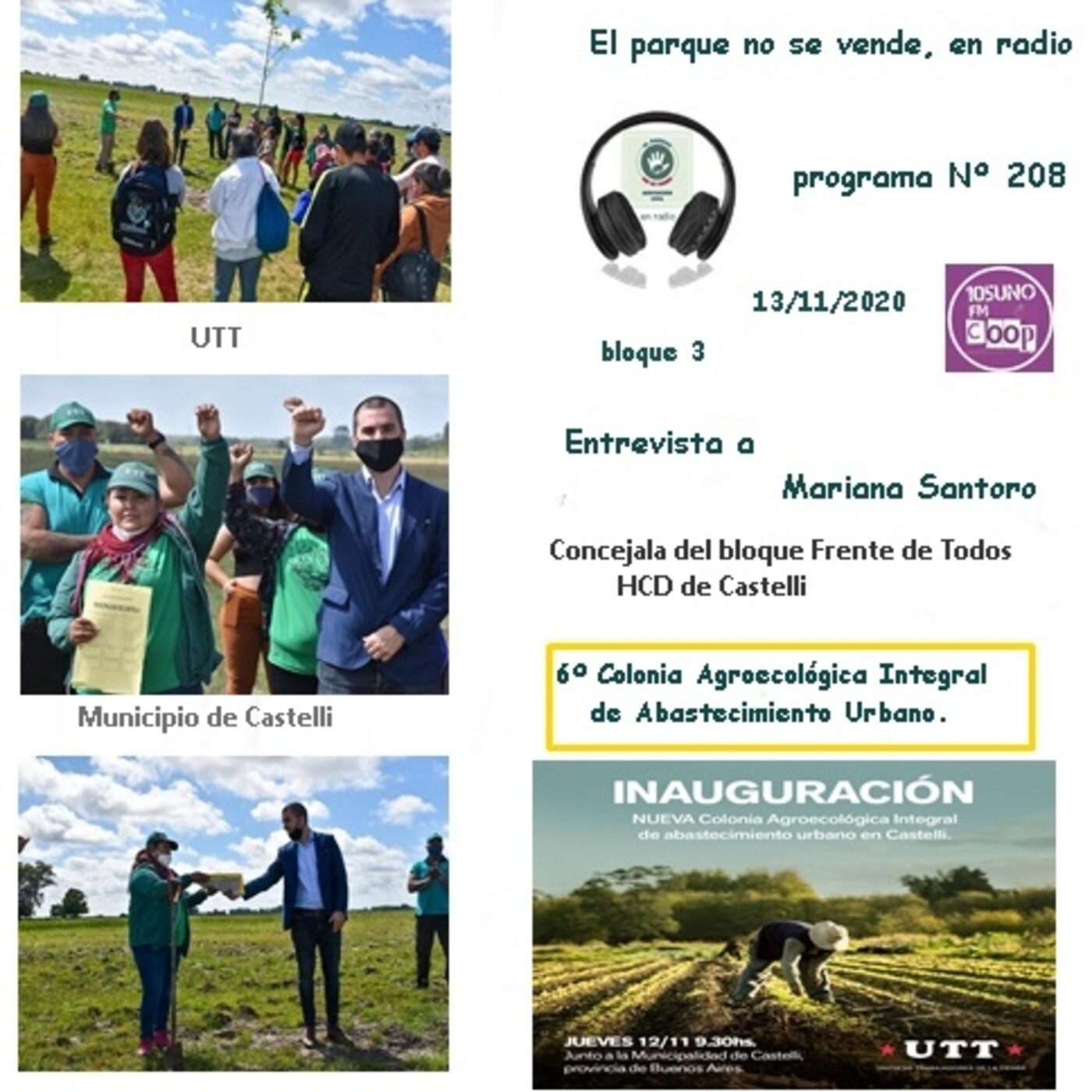 2020 - El parque no se vende, en radio