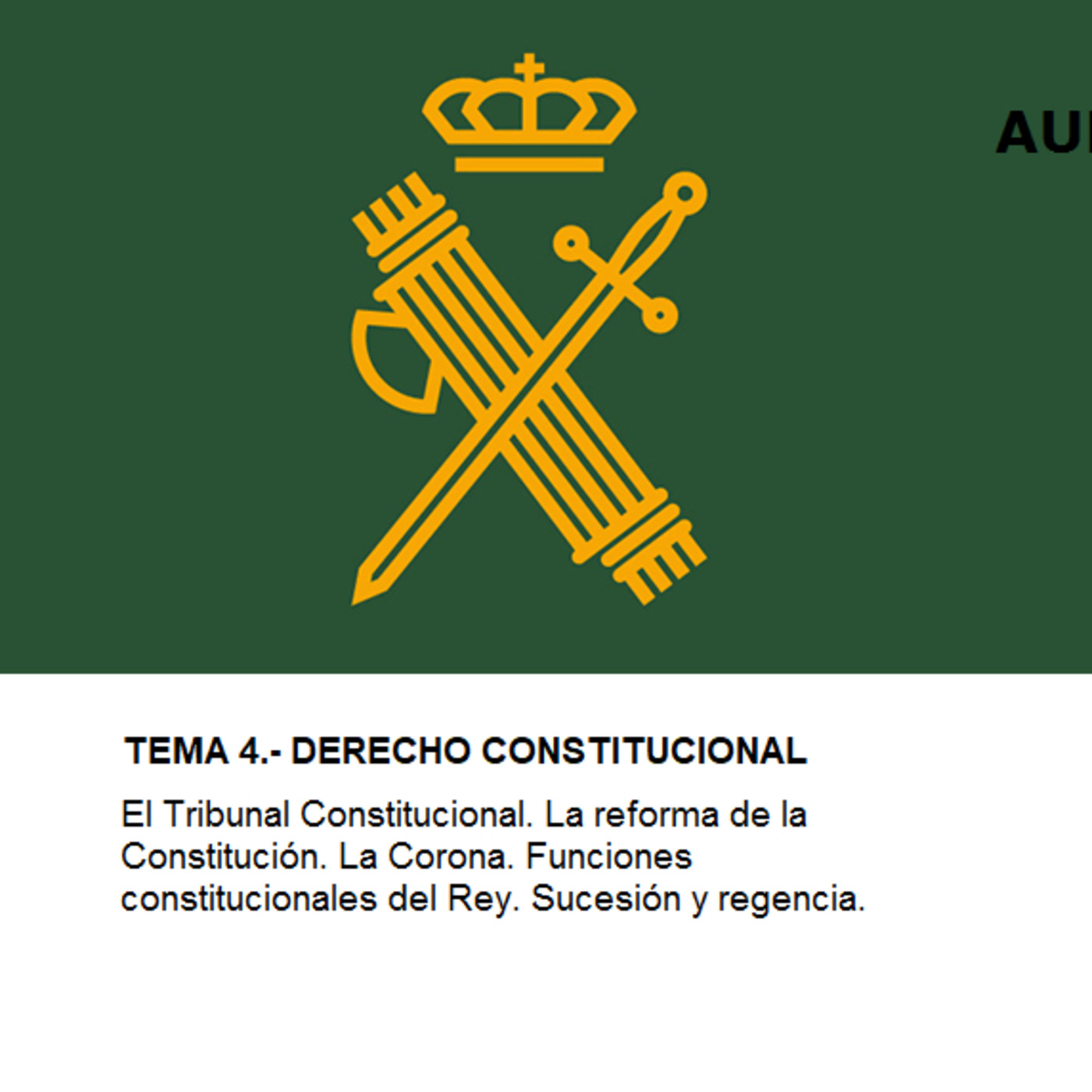 Audio Temario Oposición Guardia Civil.