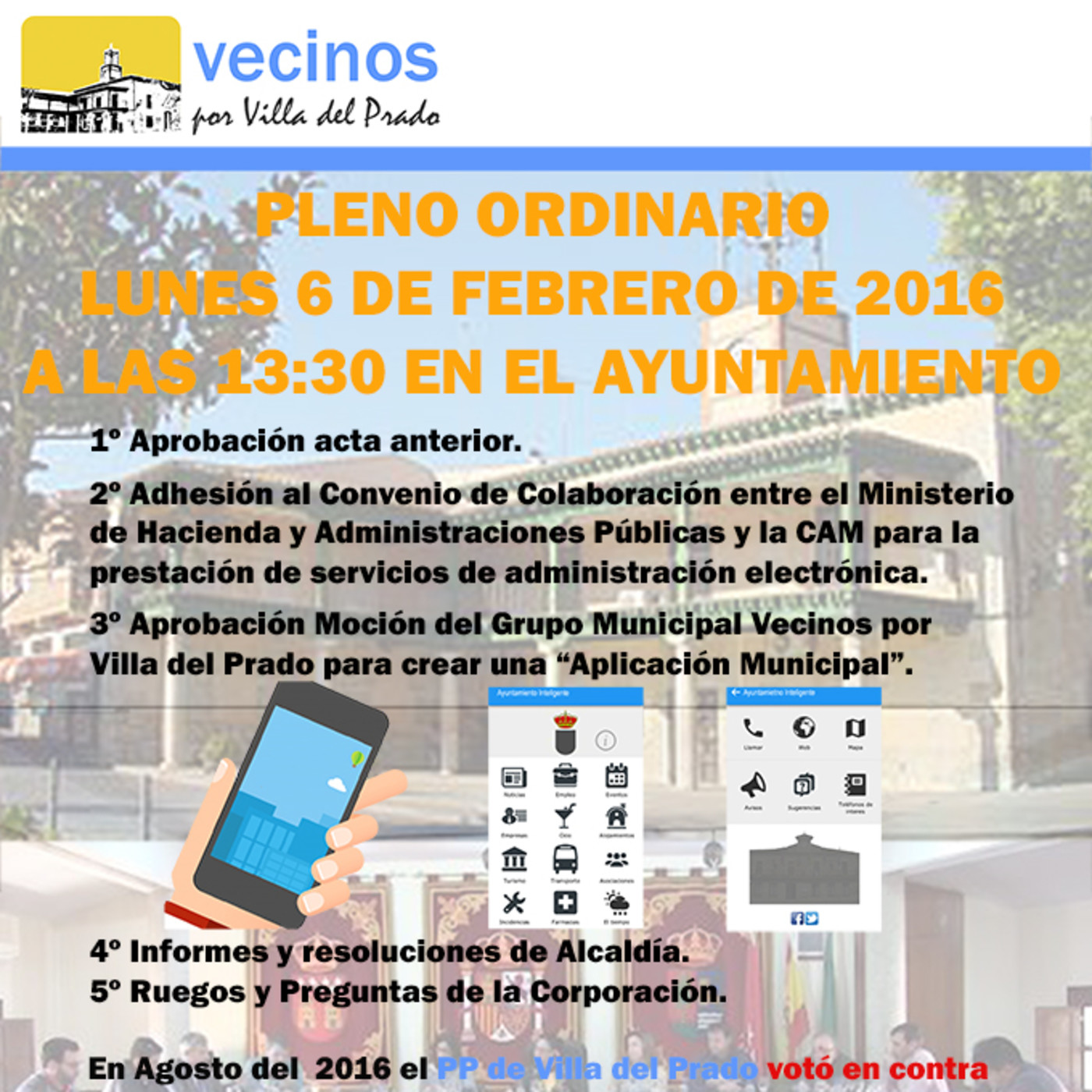 Plenos Ayuntamiento de Villa del Prado
