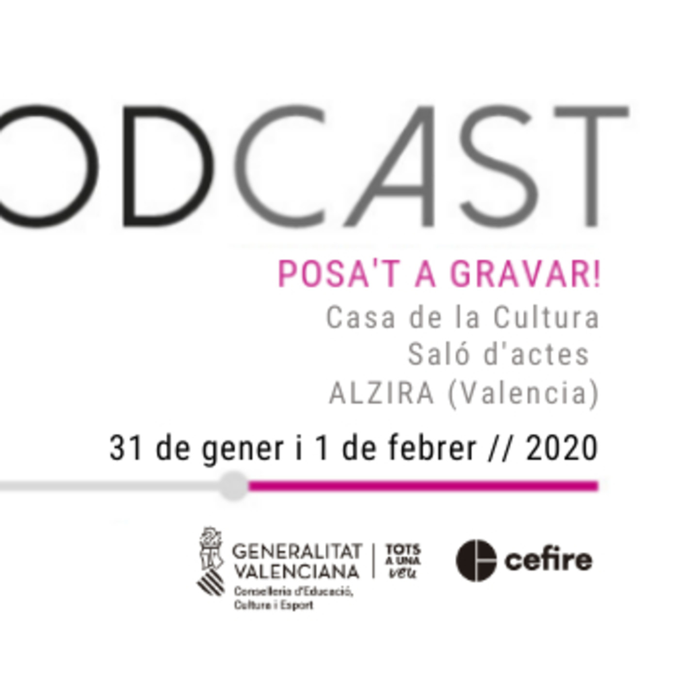 JPODCAST. Posa\'t a gravar // Alzira - 30 gener