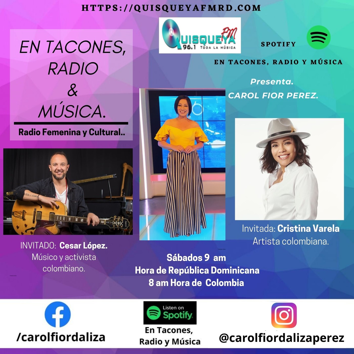 En Tacones, Radio y Música.