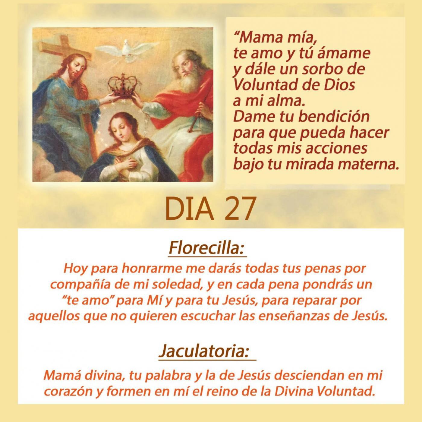 DIVINA VOLUNTAD CONSAGRACION A LA REINA DEL CIELO