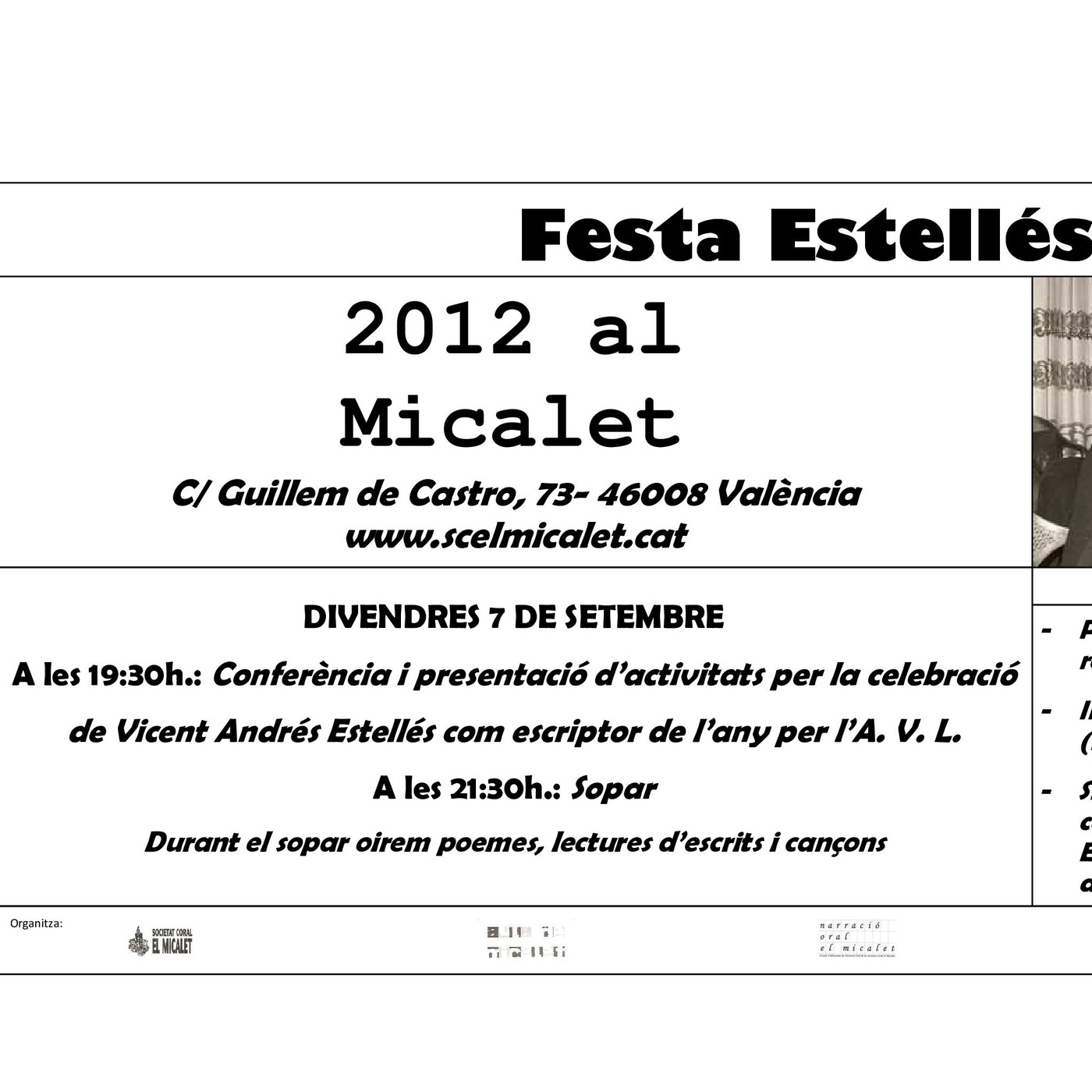 Sopar Estellés. València 2012