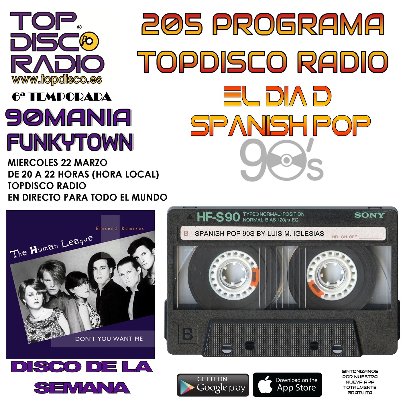 El Dia D 90S Pop Spanish - Topdisco Radio episode artwork