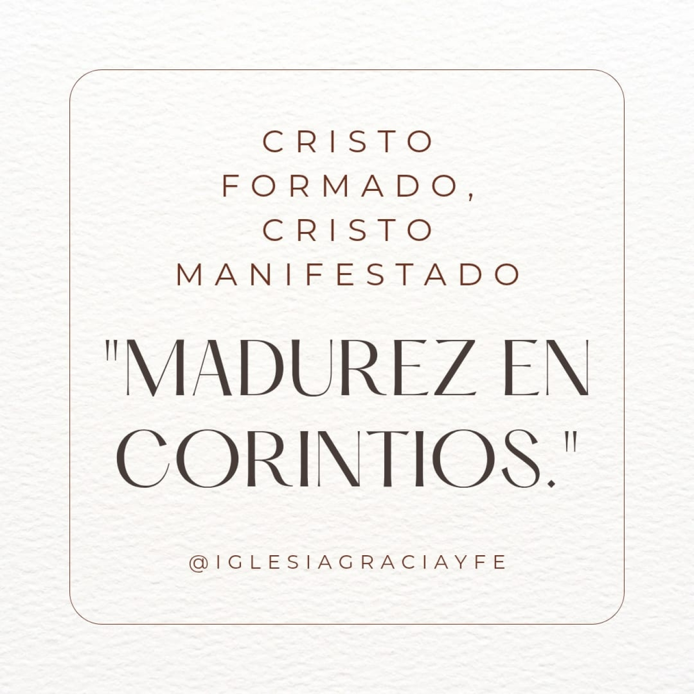 Madurez en Corintios (Cristo formado, Cristo manifestado 46) - Pastor Kenneth Solá episode artwork