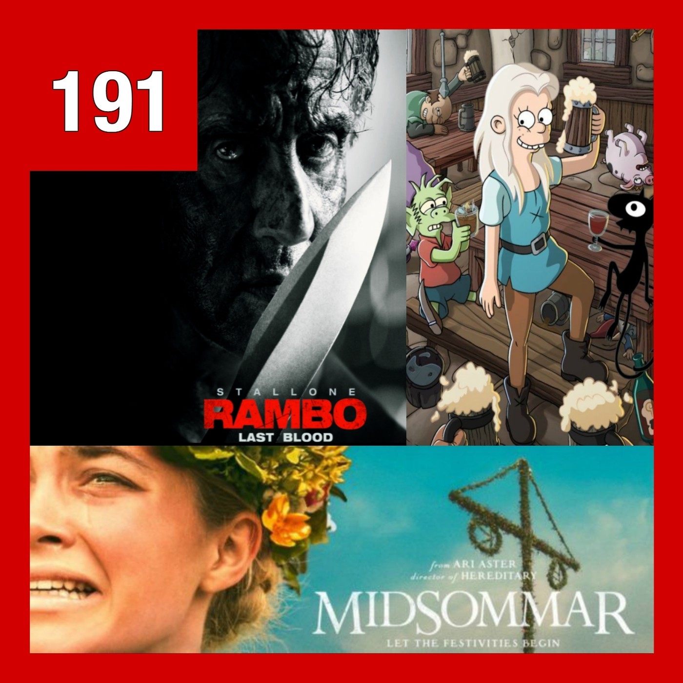 Midsommar | Rambo | Disenchantment 2 episode artwork