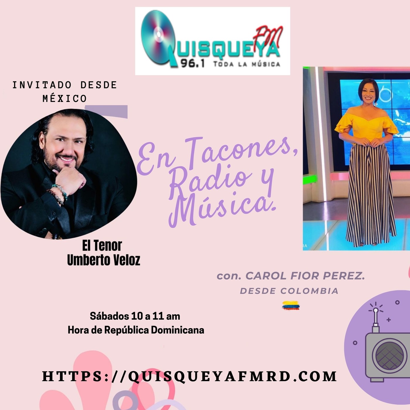 En Tacones, Radio y Música.