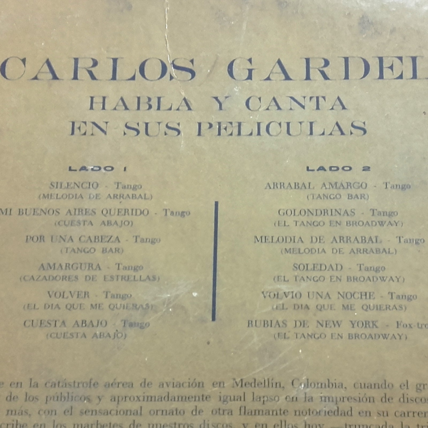 Historias de vinilo- Carlos Gardel habla y canta en sus películas episode artwork