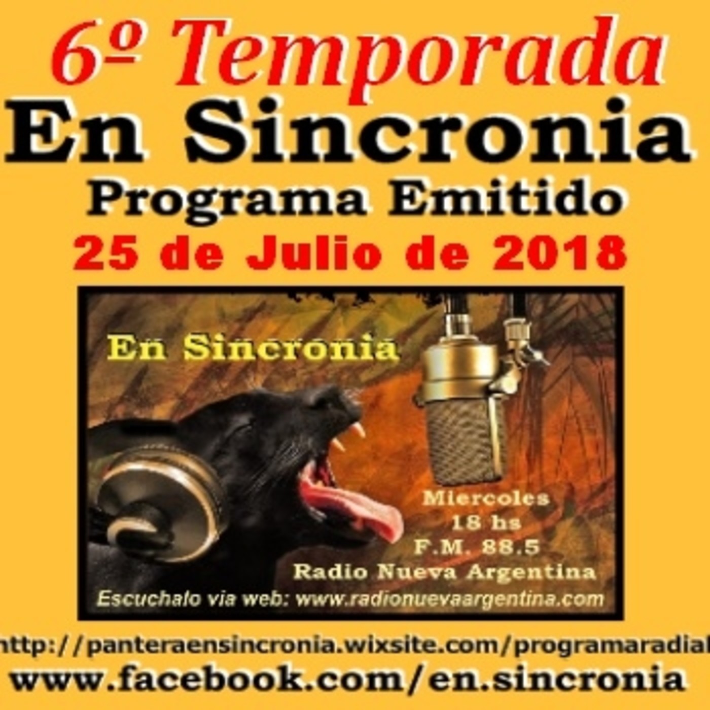 En Sincronia - 2018 Julio 25 - Programa Radial Emitido episode artwork