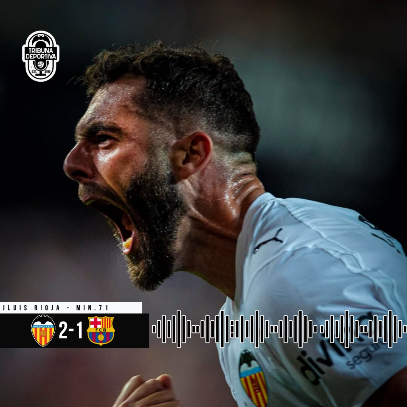 GOL | Luis Rioja Valencia CF 2 - 1 FC Barcelona J38