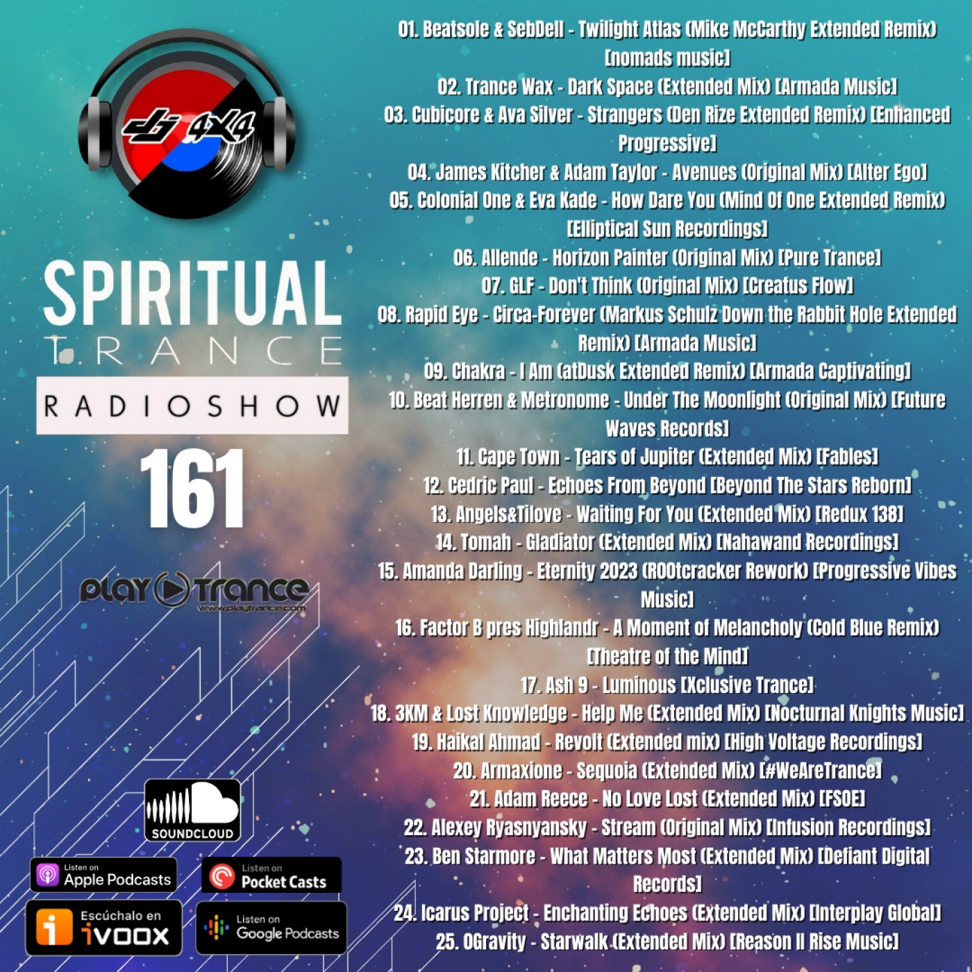 DJ 4x4 Pres. Spiritual Trance Radioshow 161 19-09-23 episode artwork