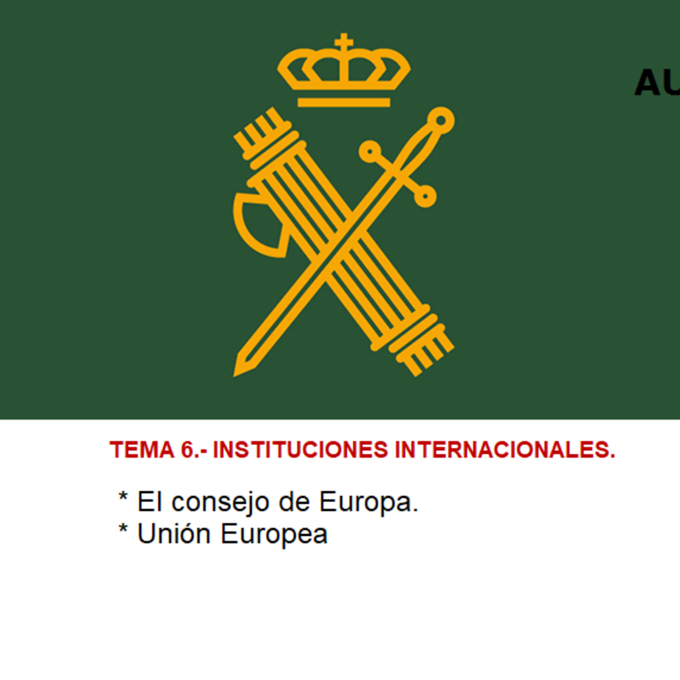 Audio Temario Oposición Guardia Civil.