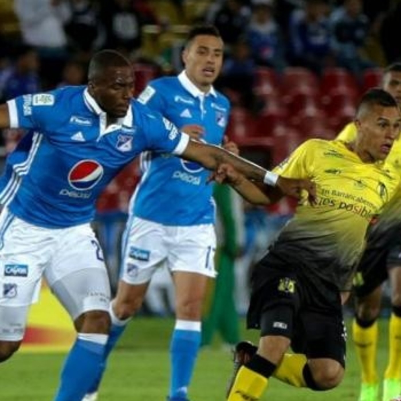 Narración de los goles de Riascos y Núñez a Alianza Petrolera