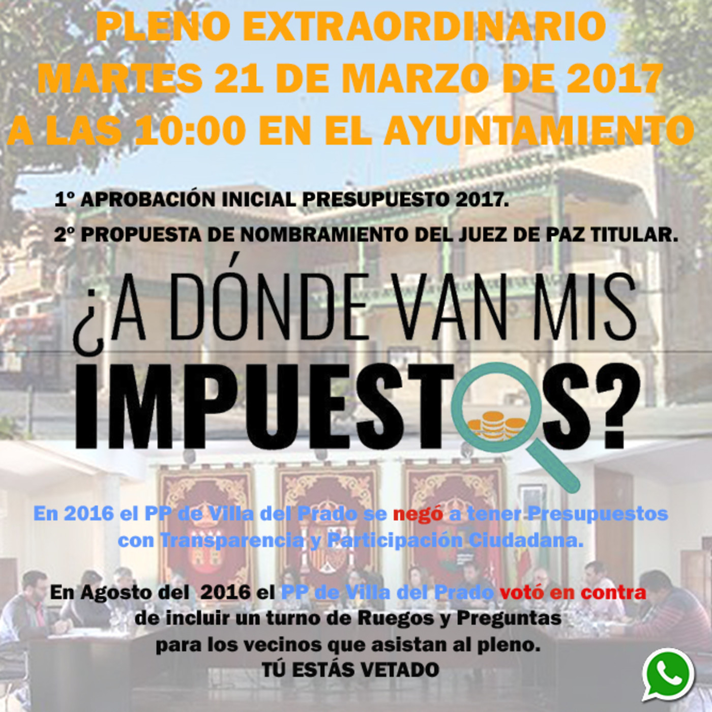 Plenos Ayuntamiento de Villa del Prado