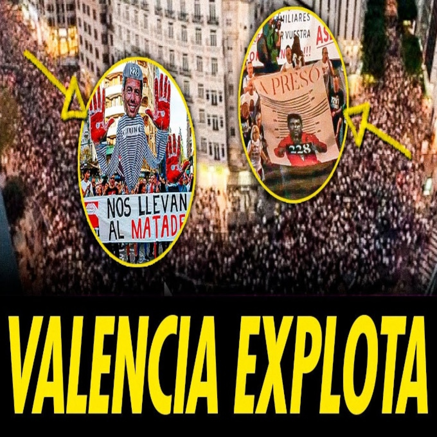 LAS CALLES DE VALENCIA EXPLOTAN CONTRA MAZÓN EN EL ANIVERSARIO DE LA DANA