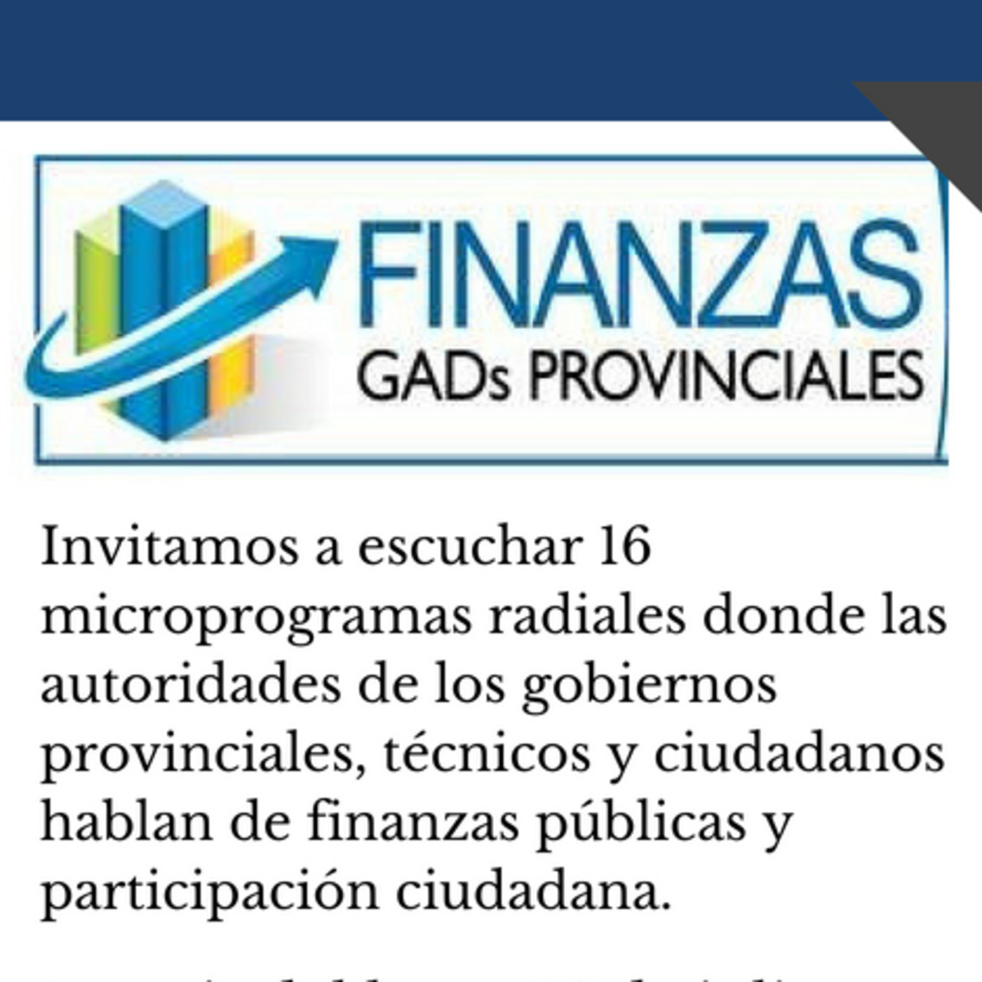“Finanzas Públicas GADS Provinciales”