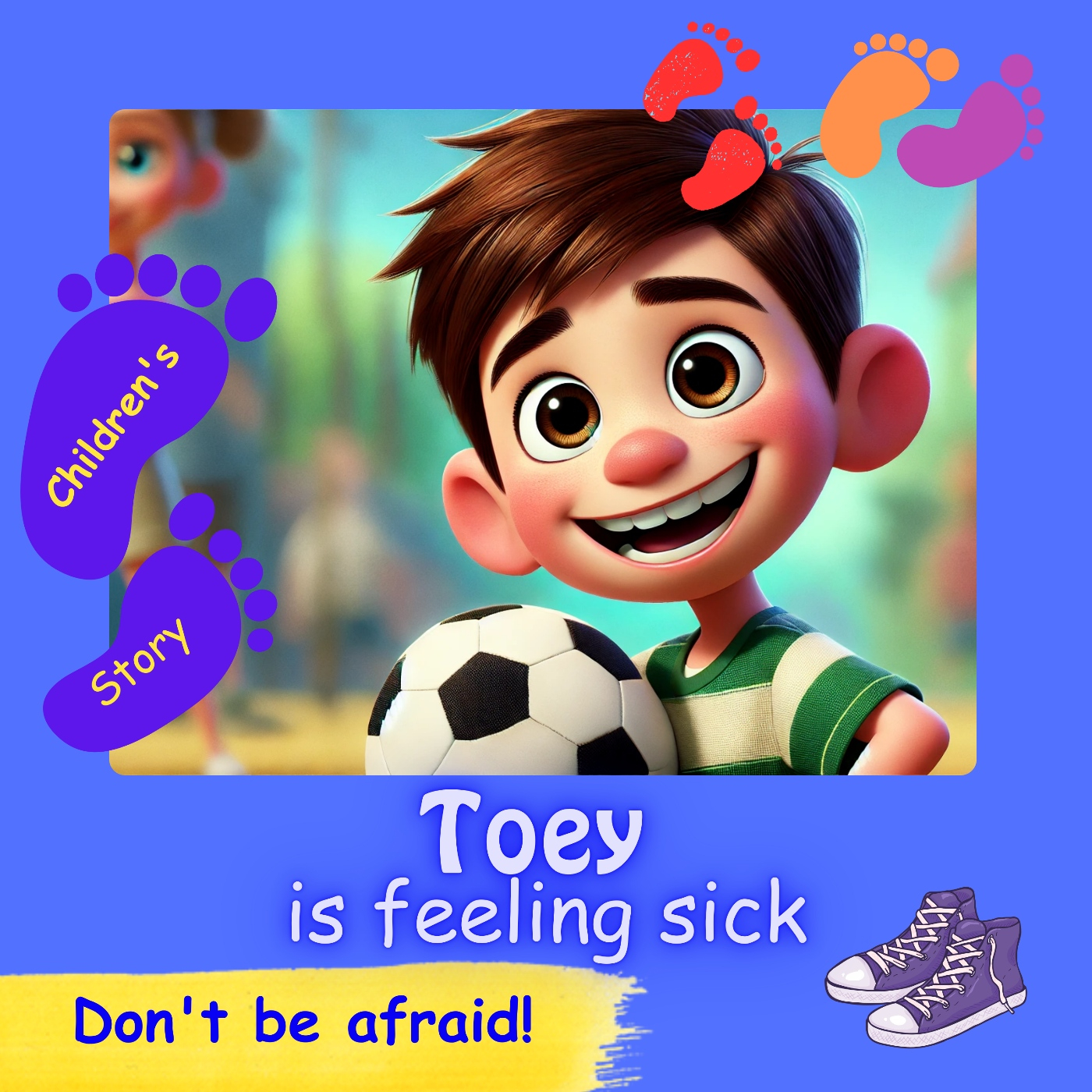 Toey is feeling sick   A Children's Story about Foot Care  ✨