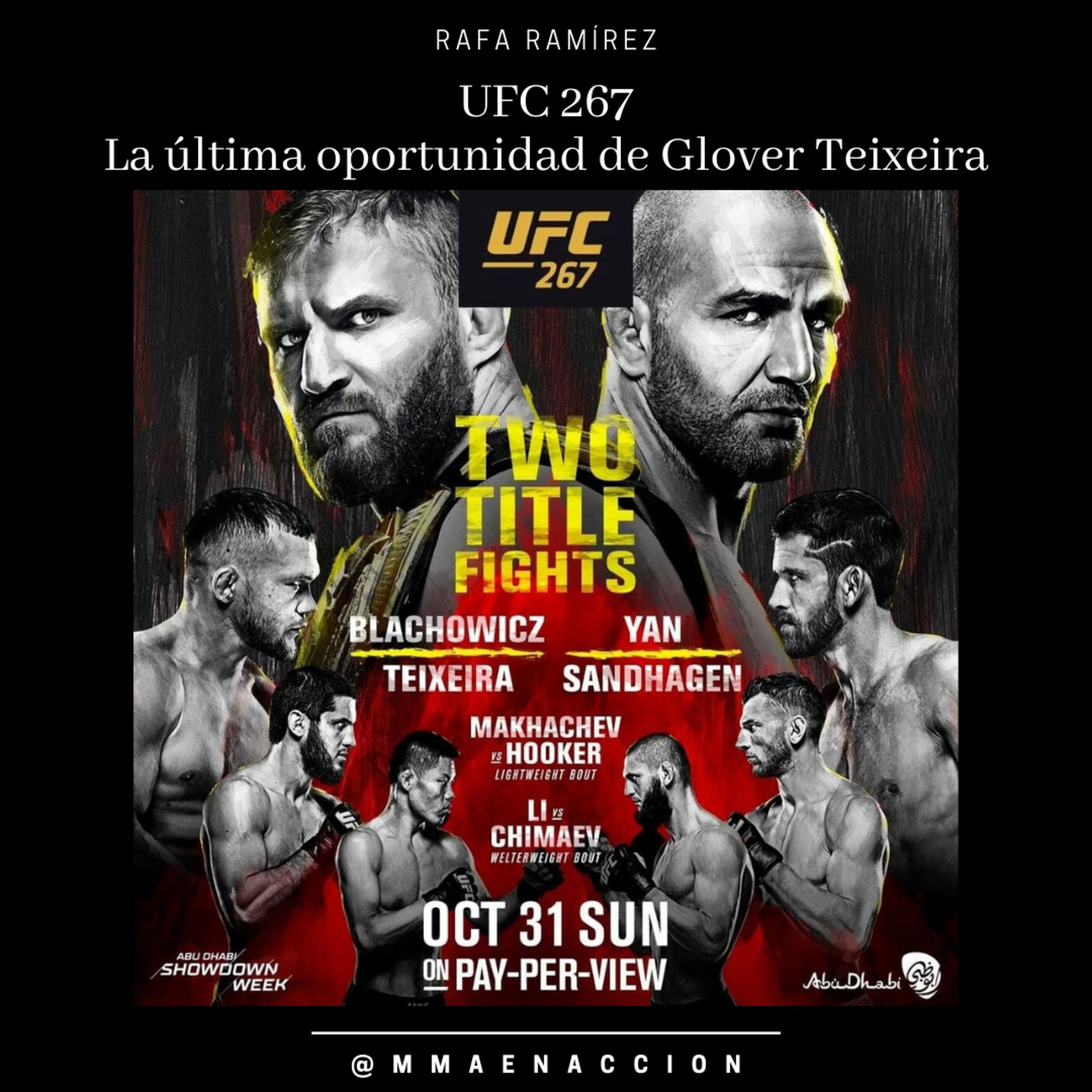 UFC 267 Blachowicz vs Teixeira - Yan vs Sandhagen PREVIA episode artwork